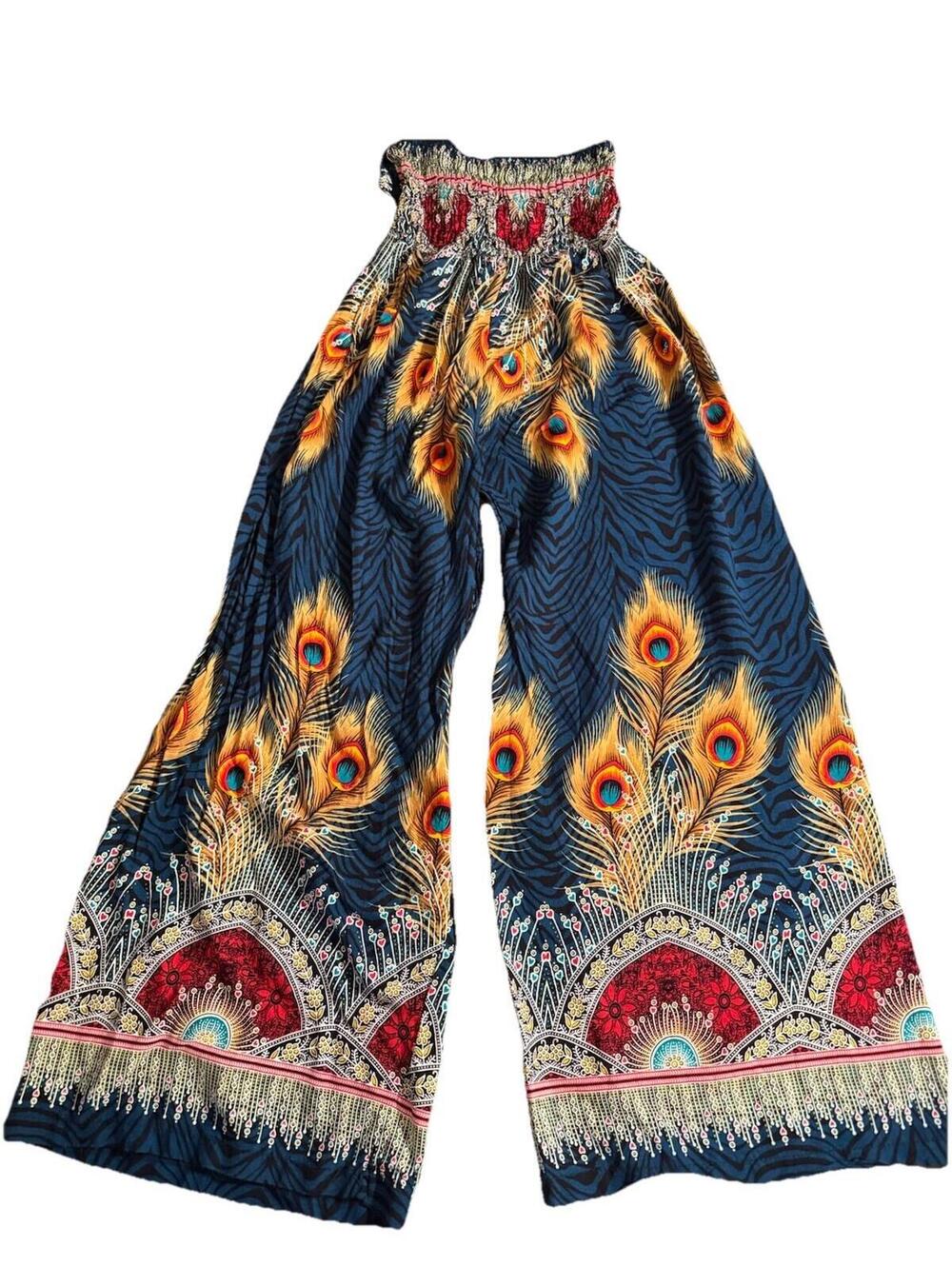 Boho Wide Leg Pants Made In Thailand Stretches From Small To Large